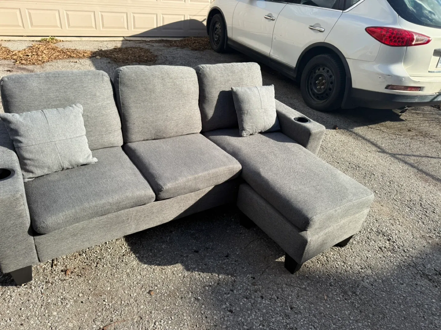 Grey Sectional Sofa with Chaise Lounge image indicator(9)