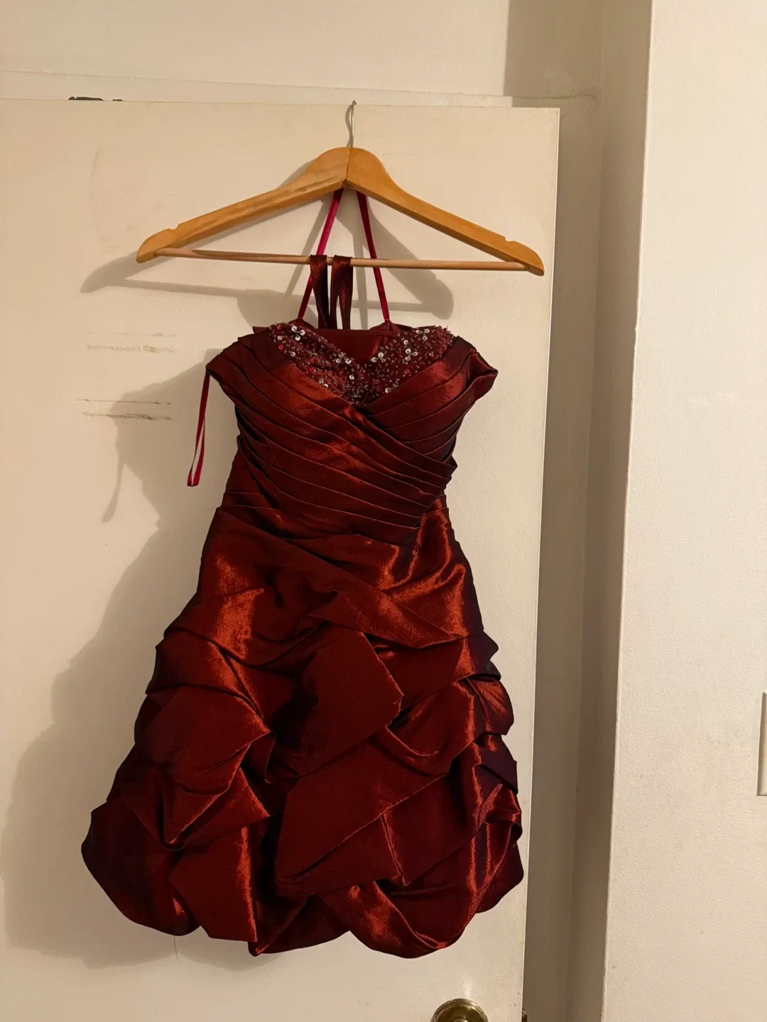 Burgundy Party Dress