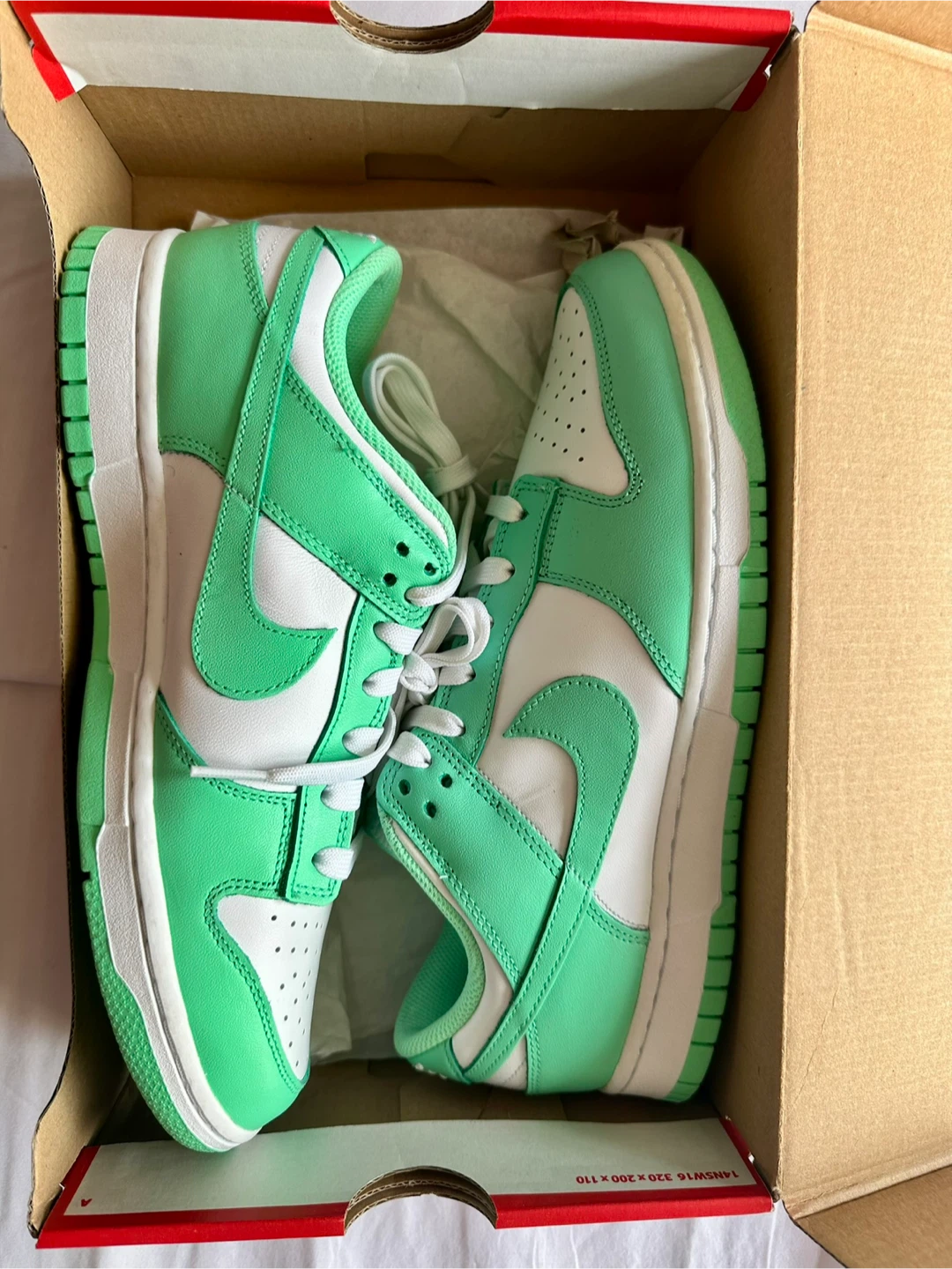 Nike Dunk Low White/Green Glow Women's Size 10 US