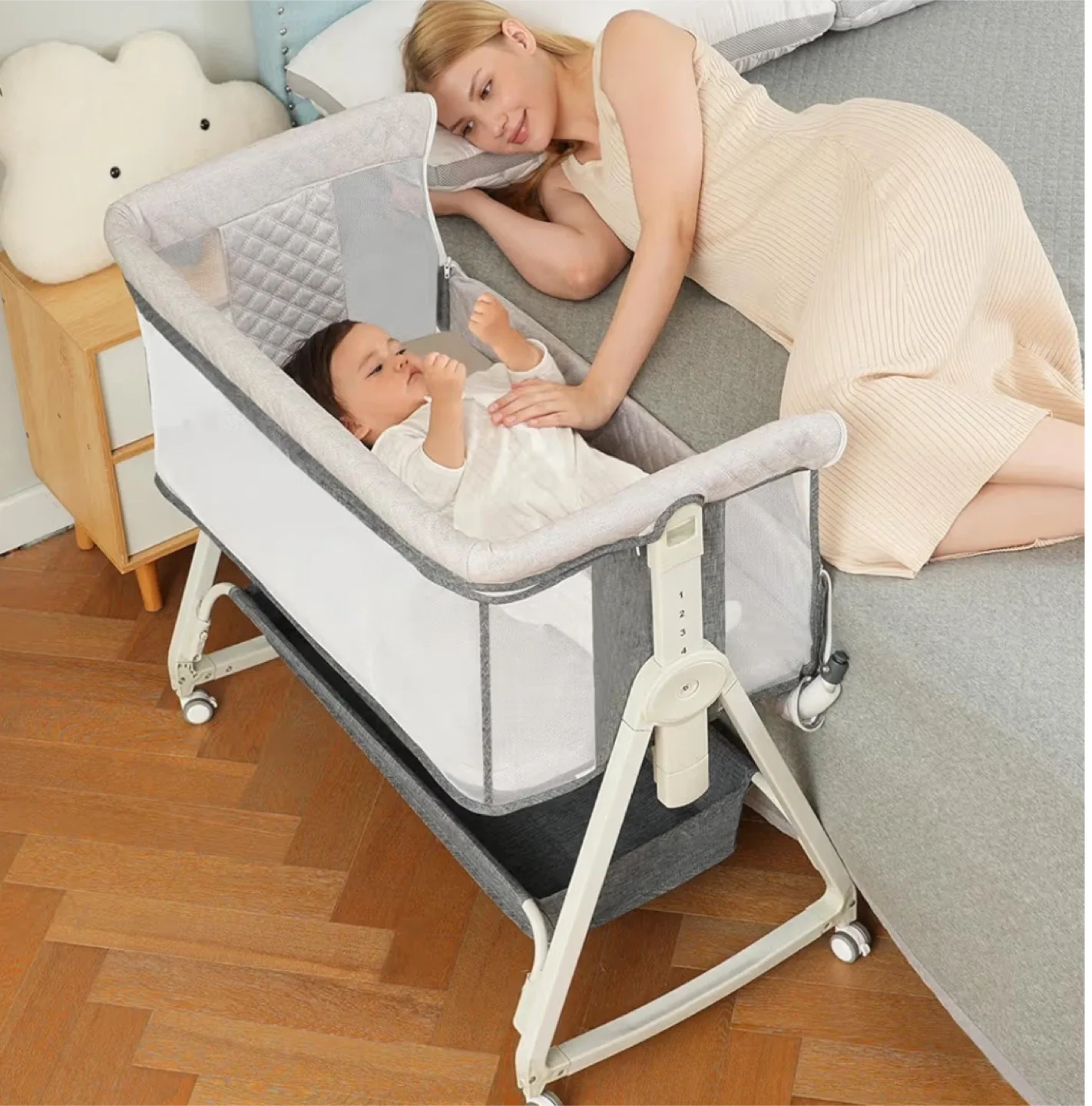 Baby bedside bassinet image indicator(5)