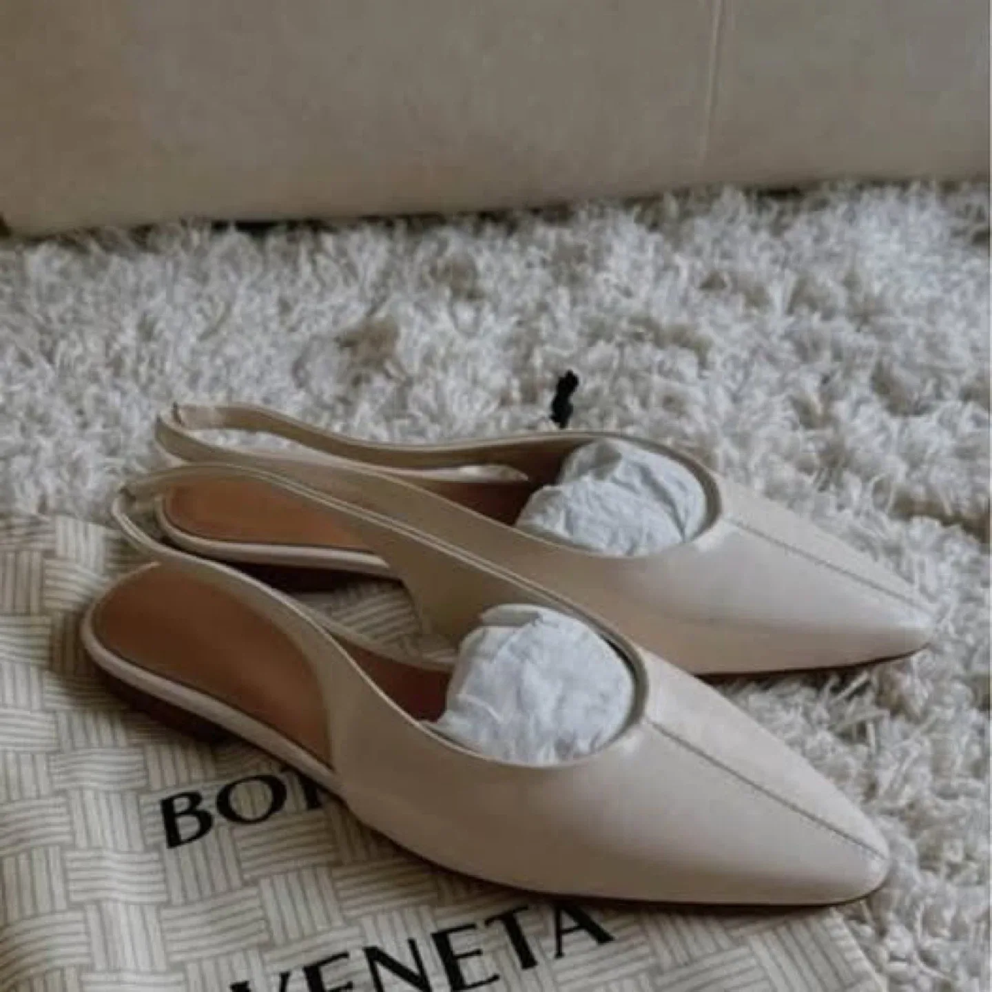 Premium Genuine Leather Slingback Flats – Size 37 (Brand New