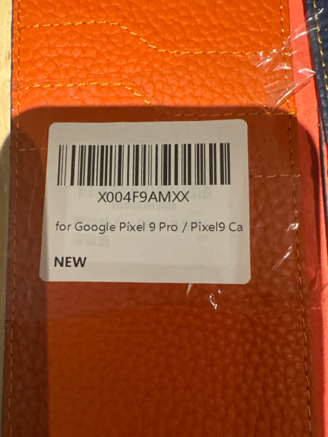 New Google Pixel 9 Pro Orange Leather Wallet Case