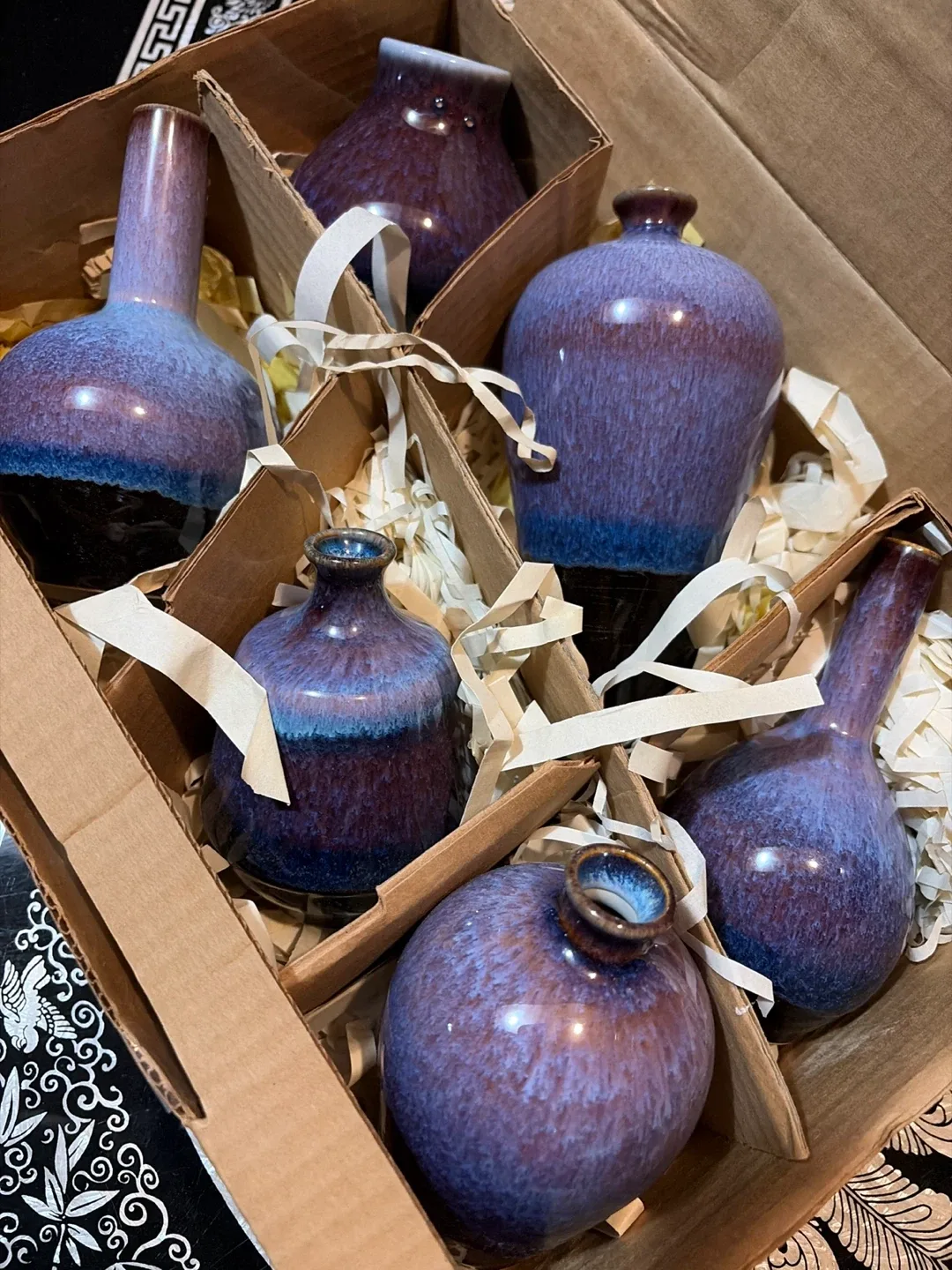 Purple Ceramic Vases - Set of 6 image indicator(2)