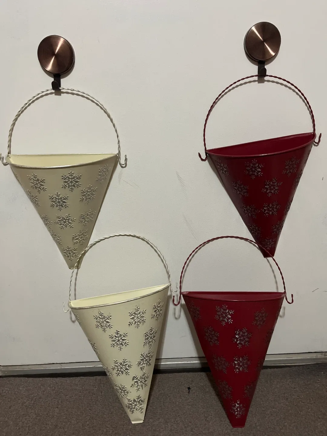 Decorative Snowflake Wall Hanging Baskets