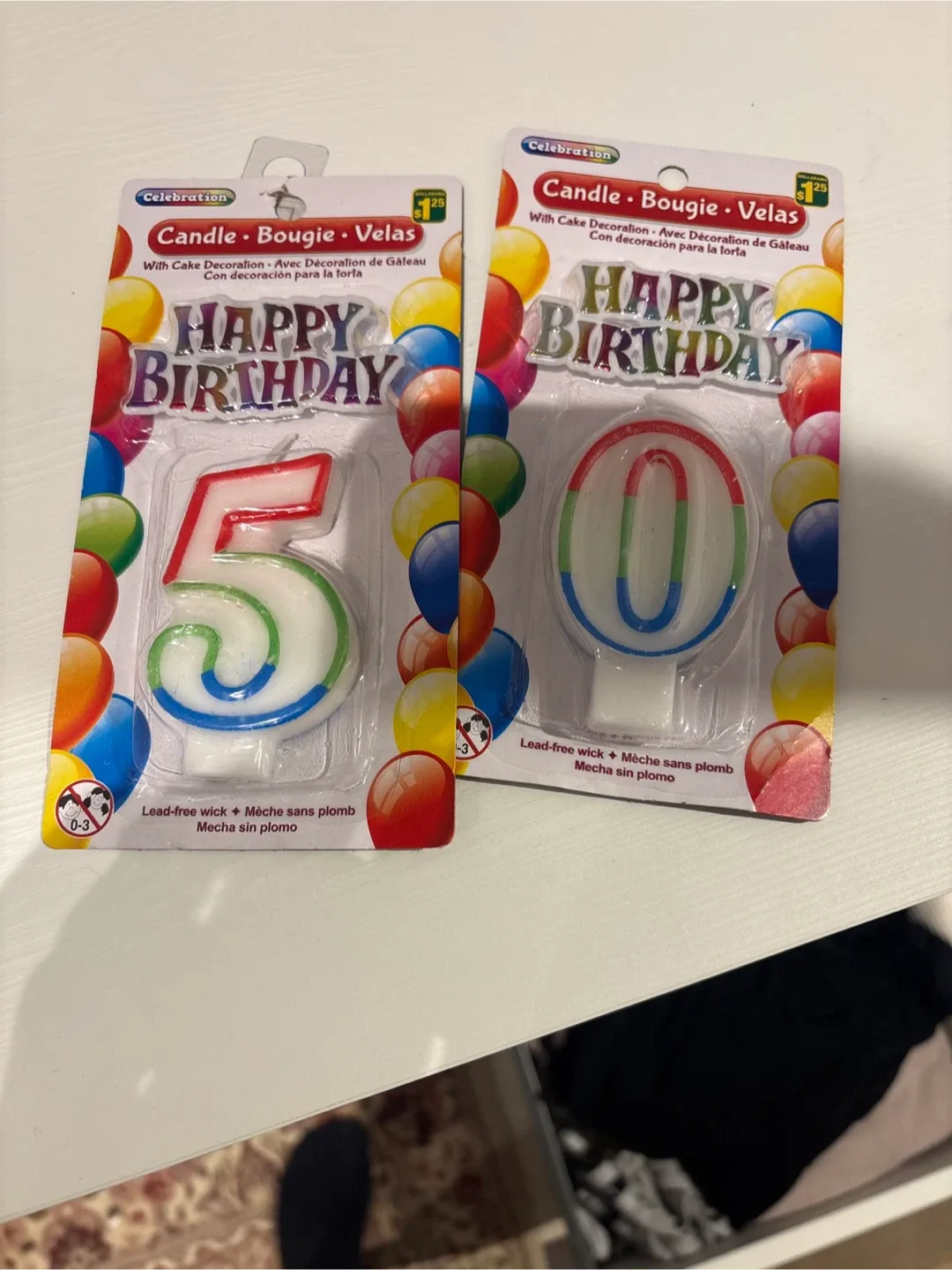 Celebration Number Candles - 5 and 0