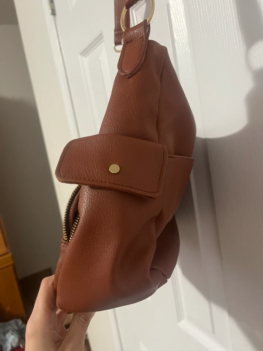Adorno Brown Faux Leather Shoulder Bag - One Size - photo 3
