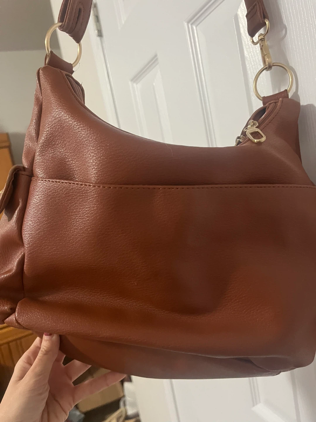 Adorno Brown Faux Leather Shoulder Bag - One Size - photo 5