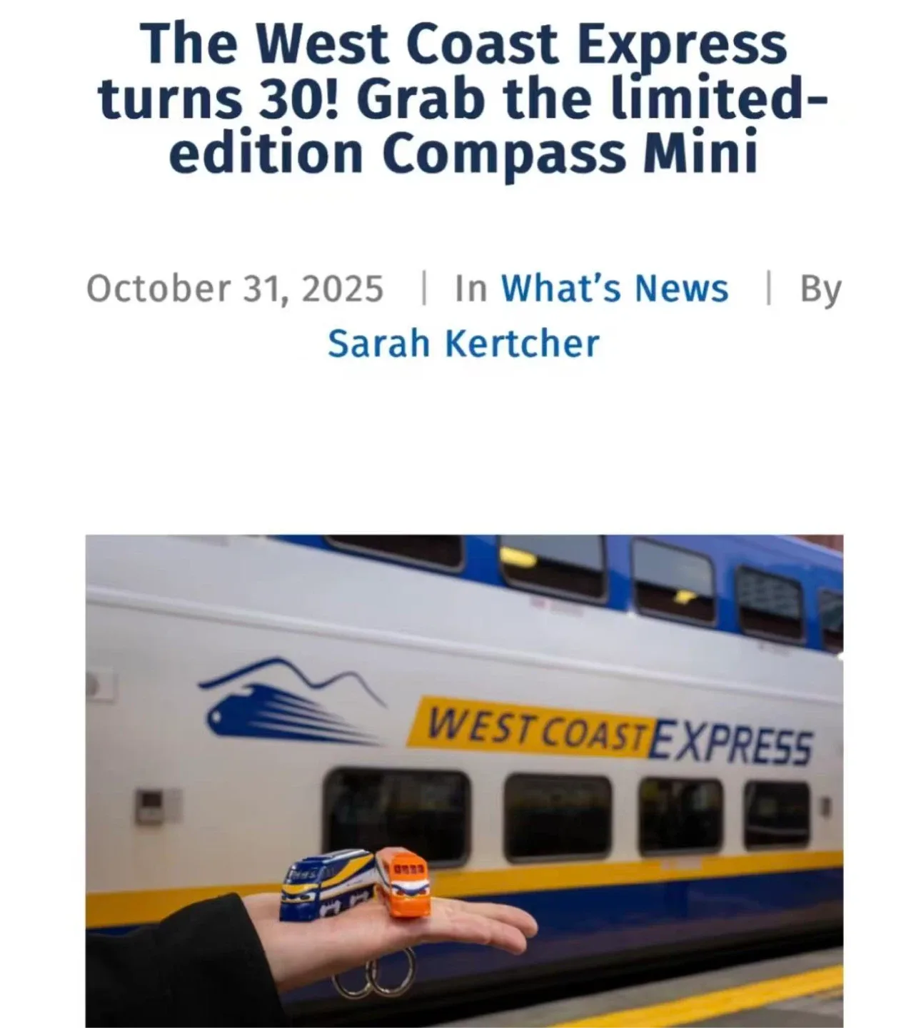 Compass West Coast Express Mini Train Keychain image indicator(2)