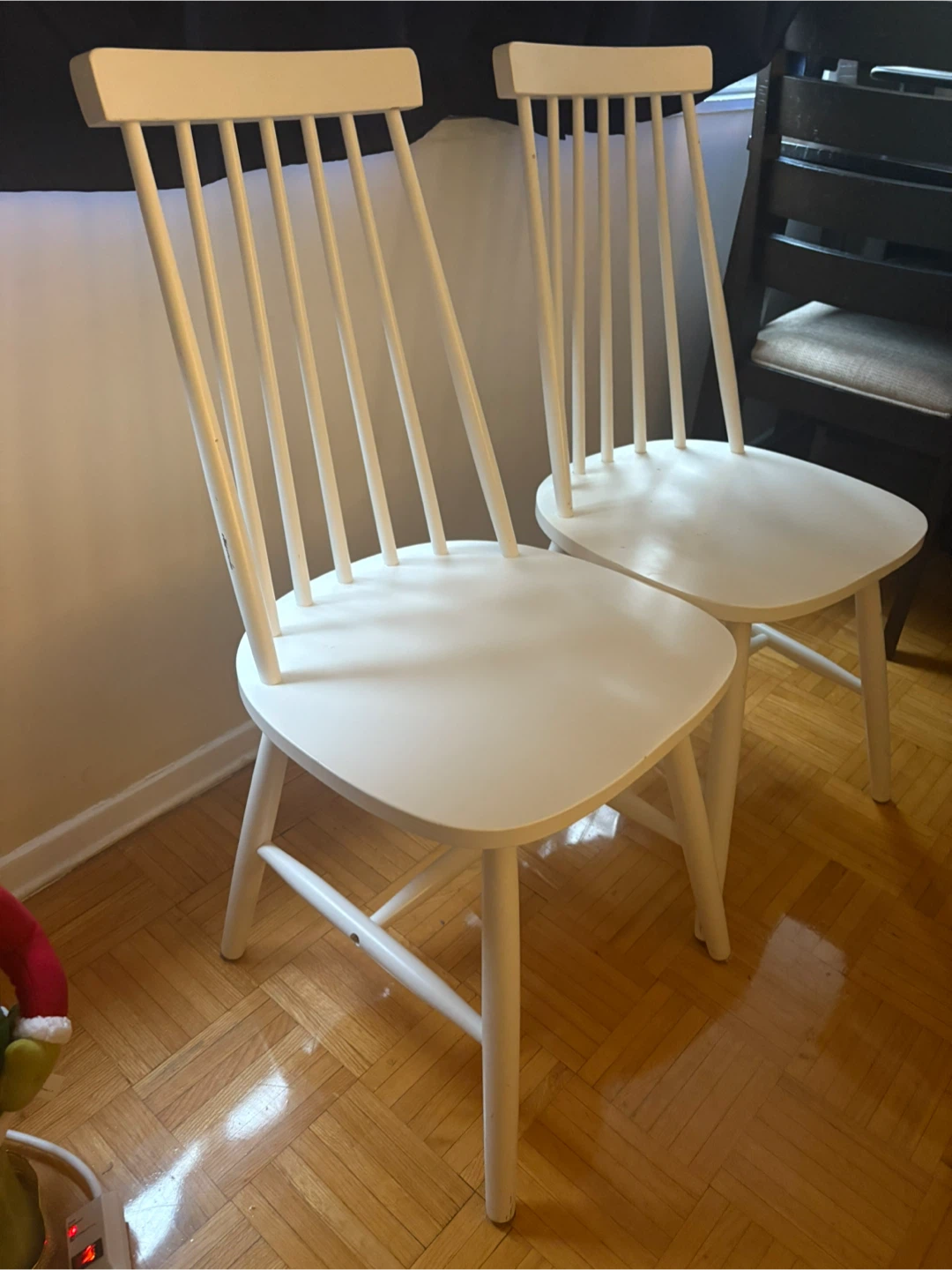 White Dining Chairs (Pair) - photo 2