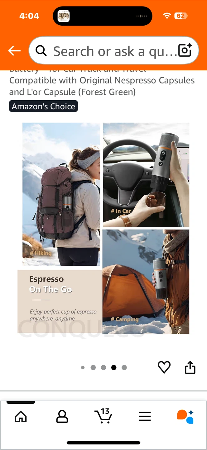 CONQUECO Portable Coffee Maker Espresso Capsule - photo 4