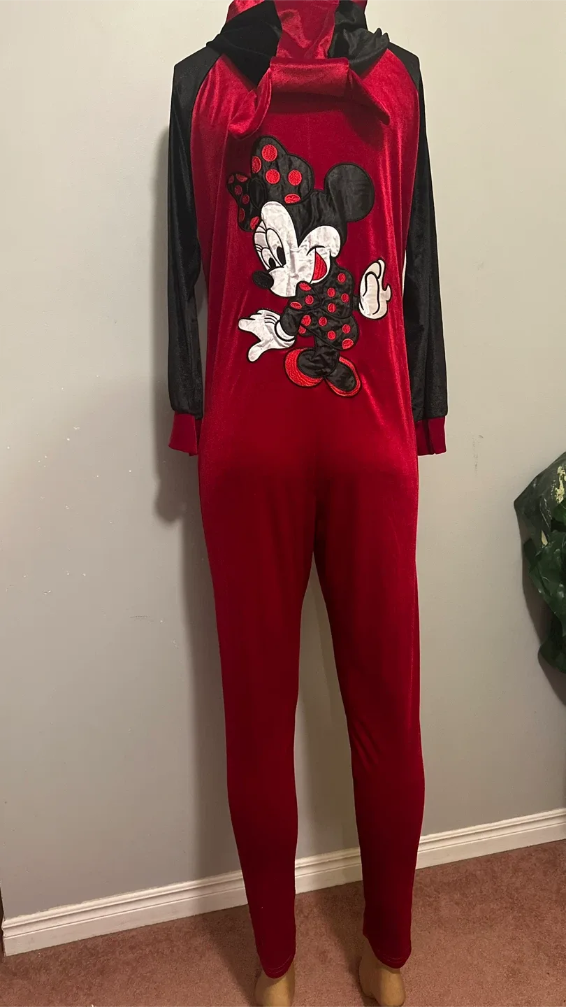 Minnie Mouse Red Velour Jumpsuits S/M