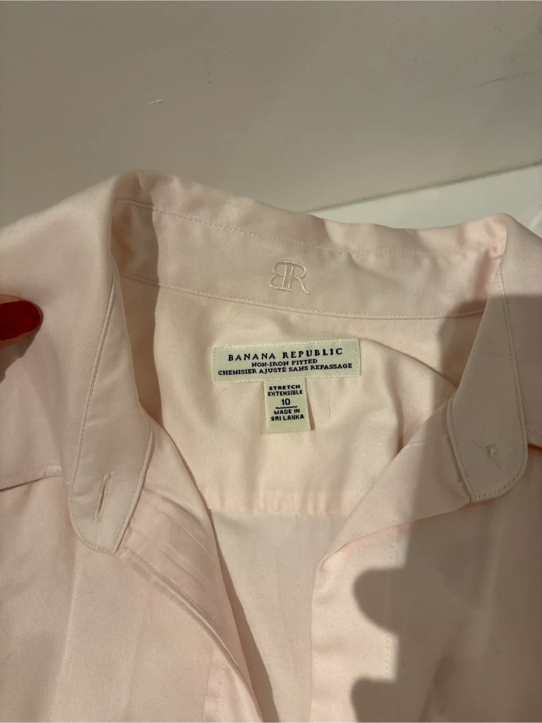 Banana Republic Pink Stretch Shirt - Size 10 image indicator(2)