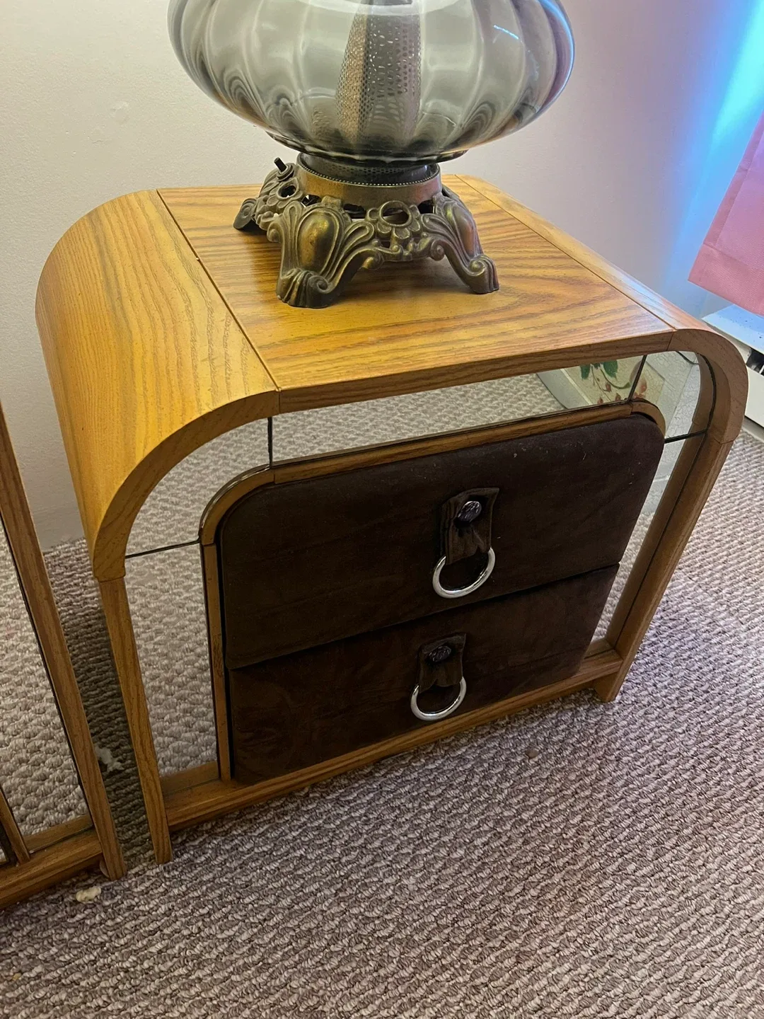 Vintage Vanity Set with Mirror and Nightstands image indicator(9)