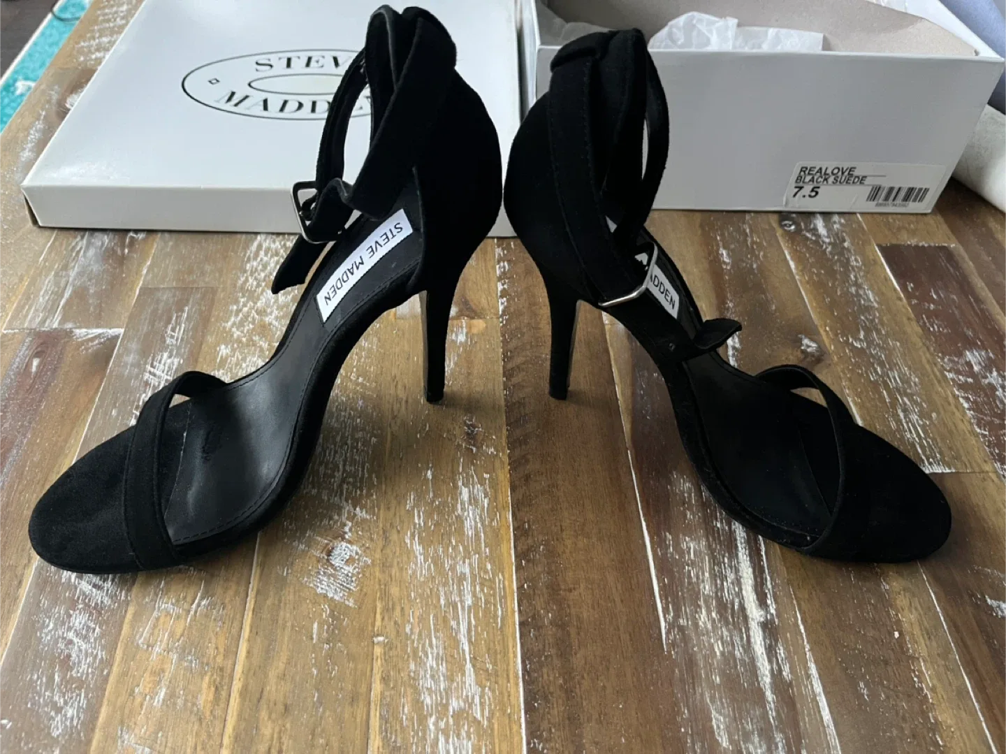 Steve Madden Black Suede Heels - Size 7.5