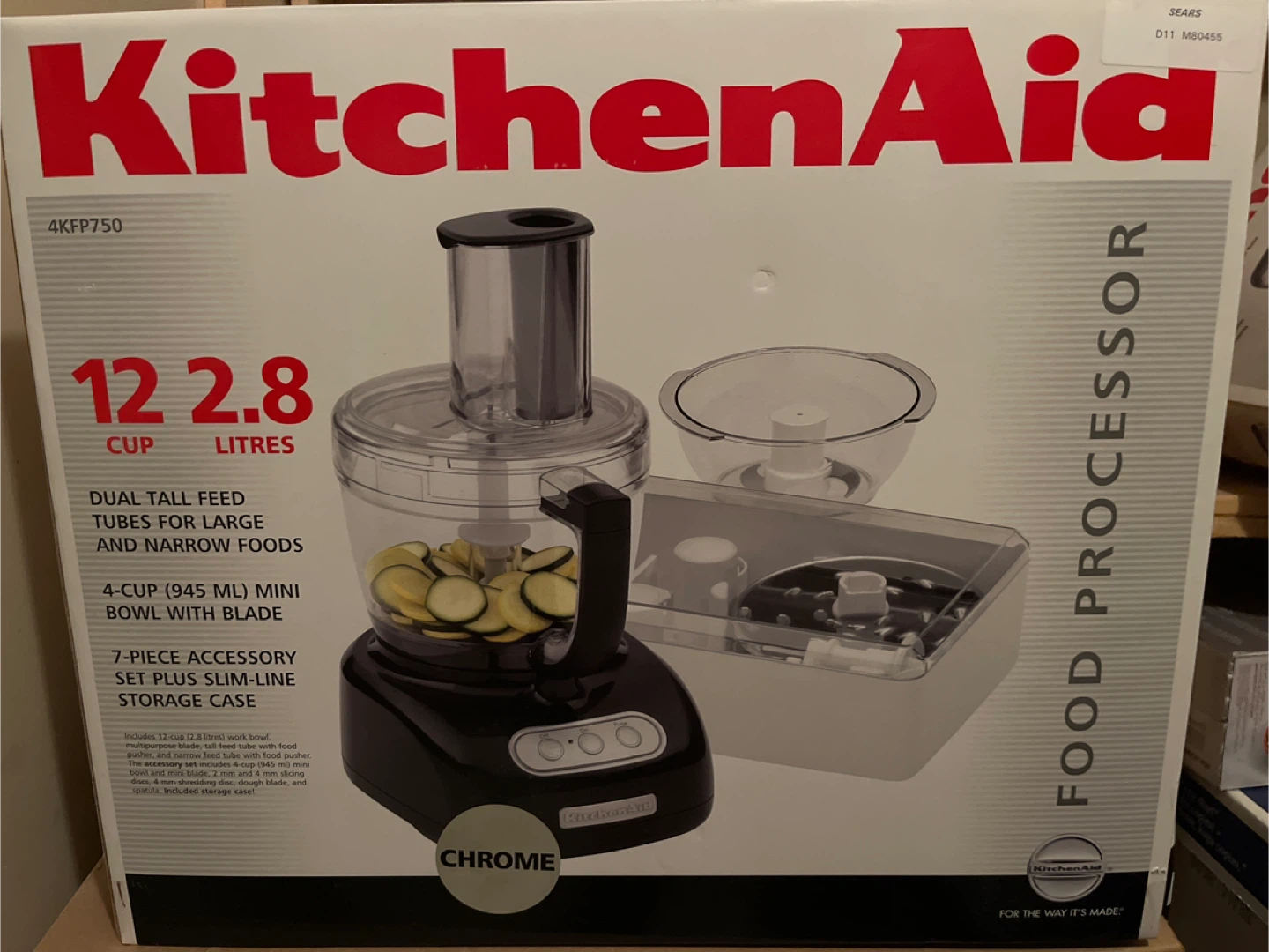 KitchenAid 4KFP750 Food Processor - Chrome