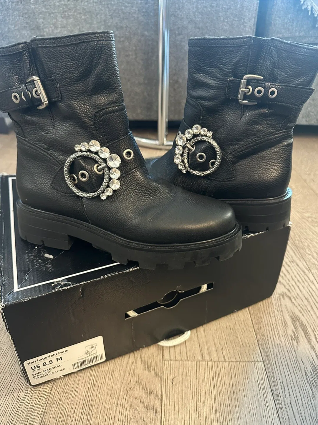 Karl Lagerfeld Marceau Combat Boots - US 8.5 image indicator(9)