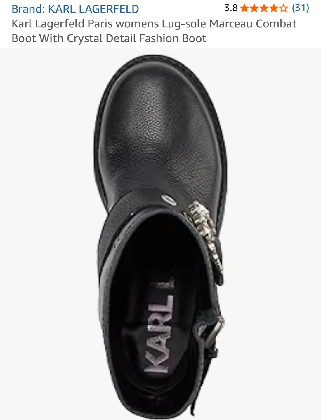 Karl Lagerfeld Marceau Combat Boots - US 8.5