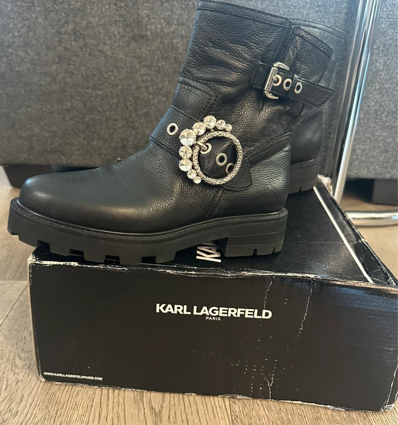 Karl Lagerfeld Marceau Combat Boots - US 8.5 image indicator(6)
