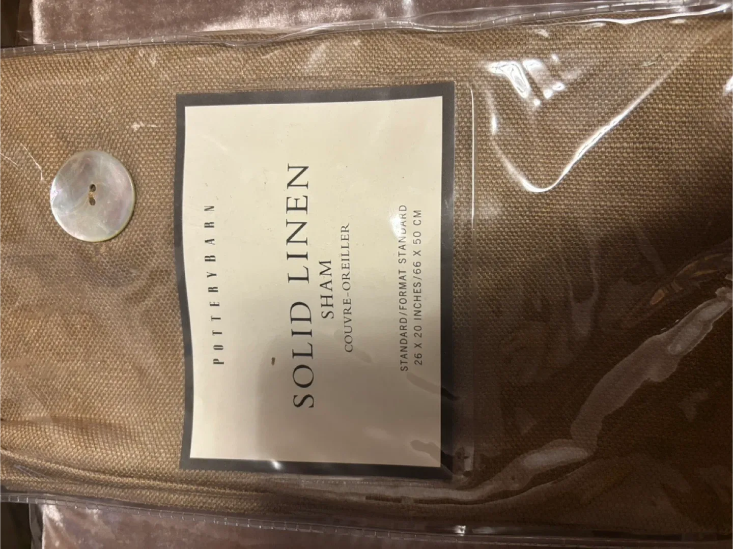 Pottery Barn Solid Linen Sham - Standard Size