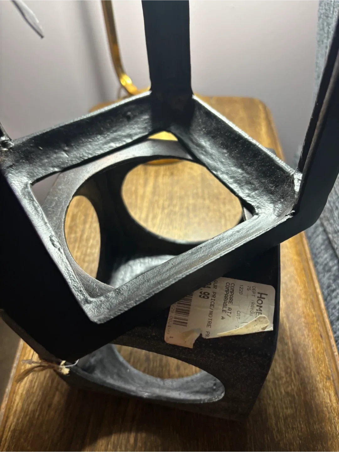 HomeSense Black Metal Geometric Sculpture image indicator(2)