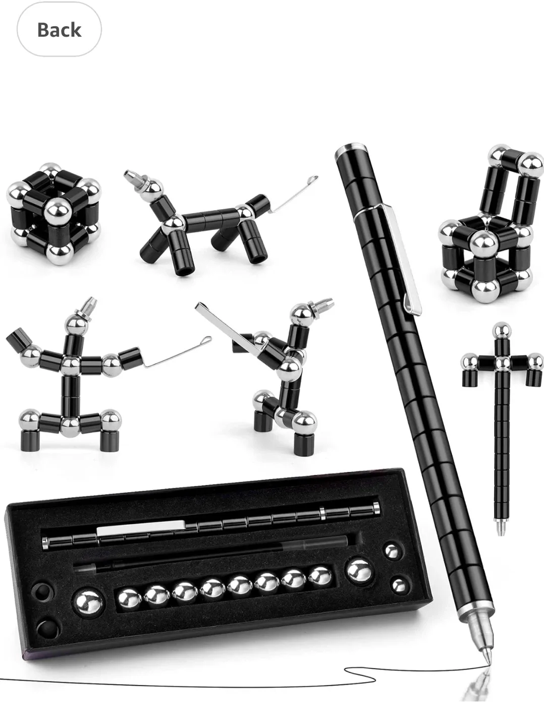 Magnetic Metal Pen with Modeling Balls - New! image indicator(4)