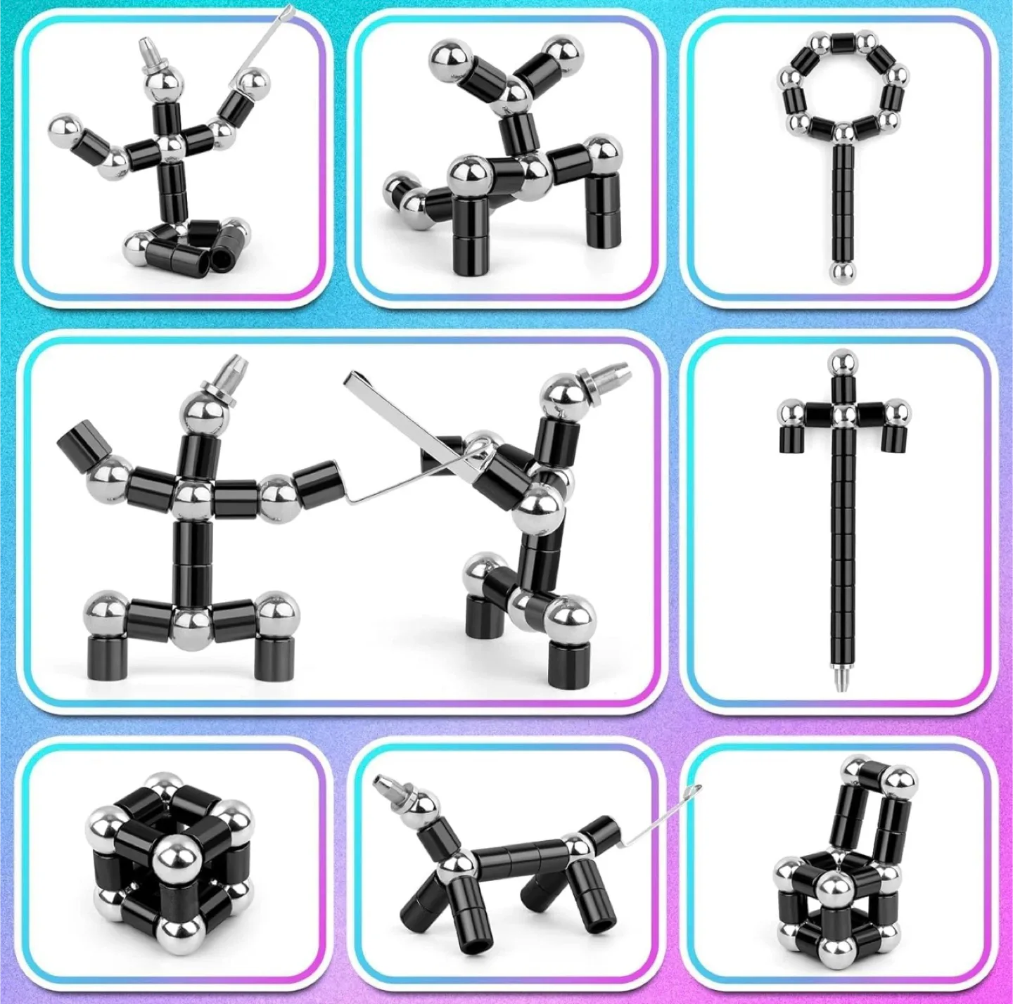 Magnetic Metal Pen with Modeling Balls - New! image indicator(5)