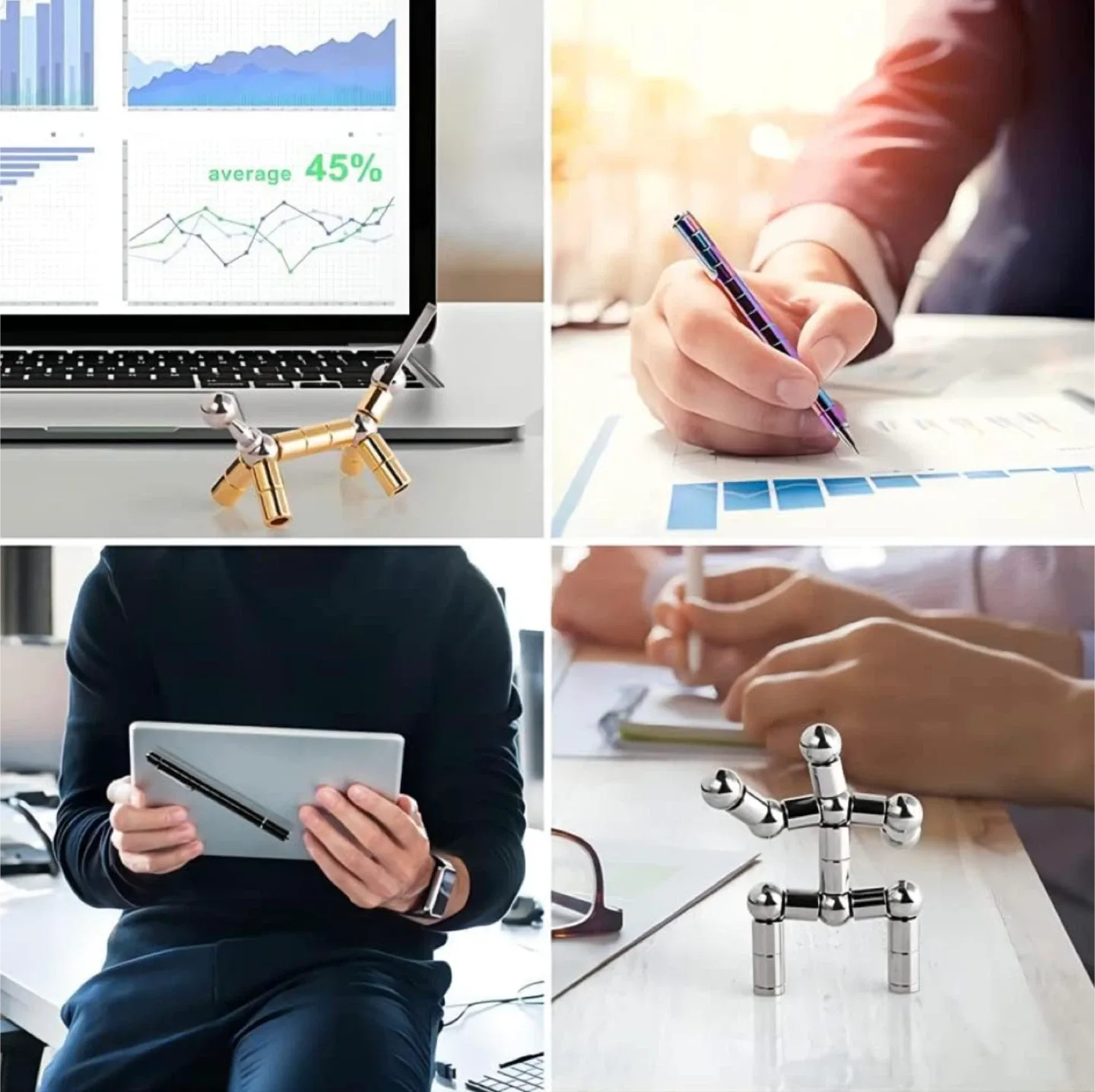 Magnetic Metal Pen with Modeling Balls - New! image indicator(6)