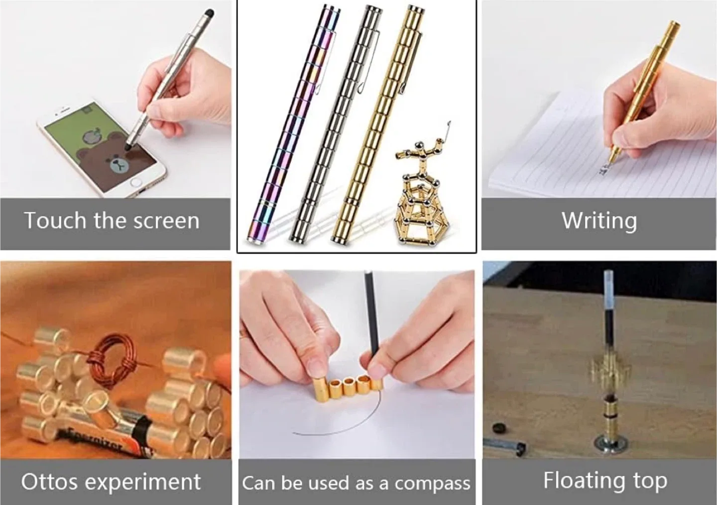 Magnetic Metal Pen with Modeling Balls - New! image indicator(7)