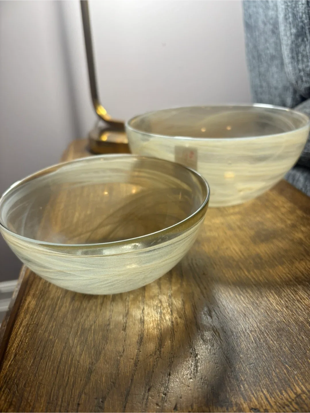 Set of 2 Glass Bowls