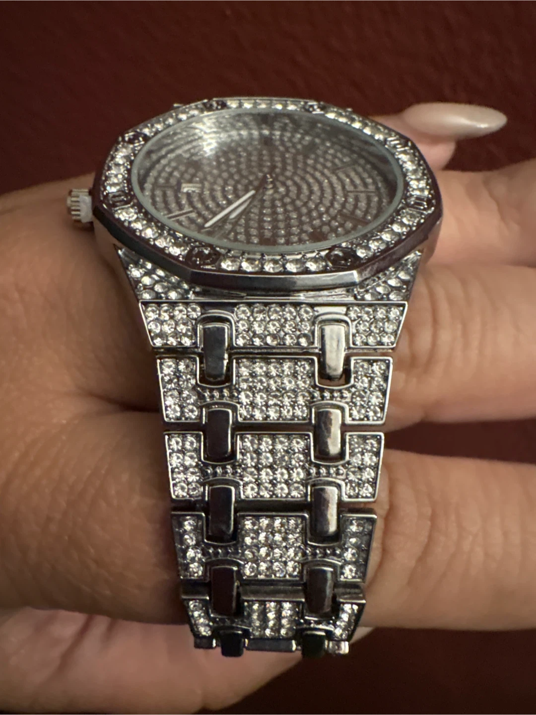 18k Gold SS Iced out Moissanite CARTICE watch  New - photo 4