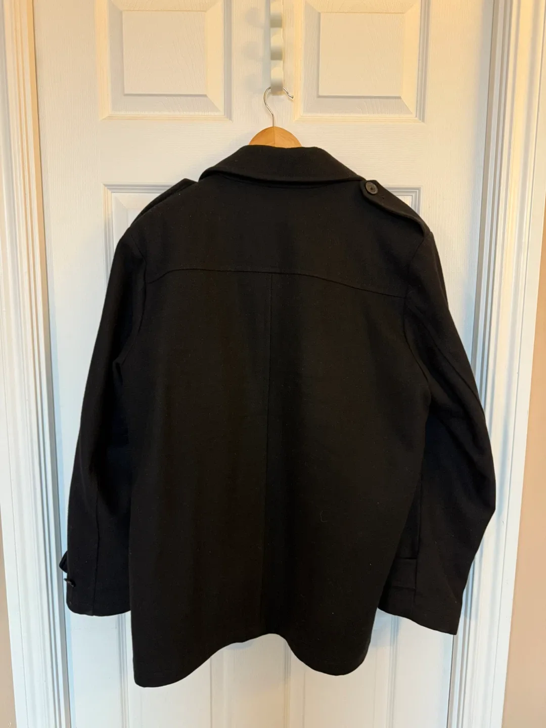 Tommy Hilfiger Black Wool Coat - Size L image indicator(4)