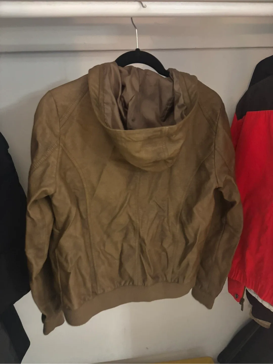 Twik Brown pleather jacket image indicator(2)