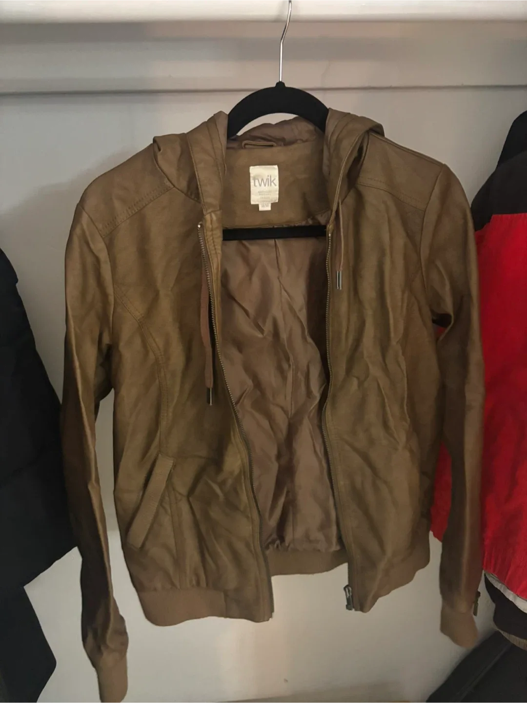 Twik Brown pleather jacket