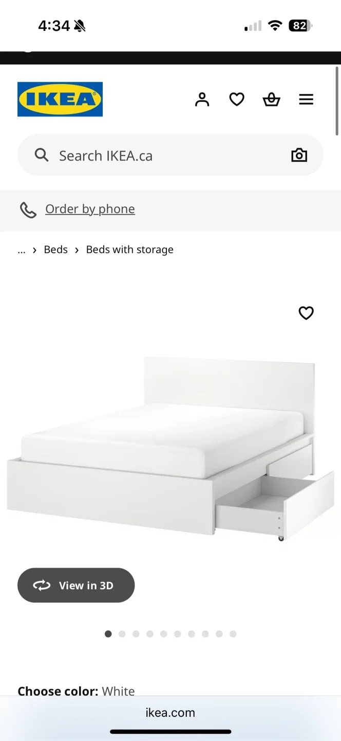 FREE IKEA Bed with Storage - King size - White