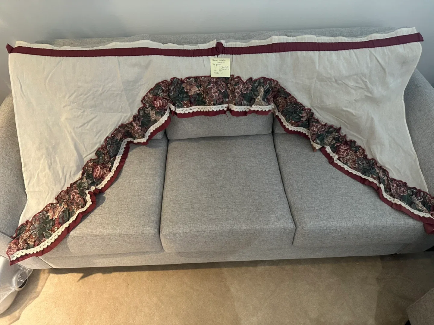 Floral curtain Set image indicator(3)