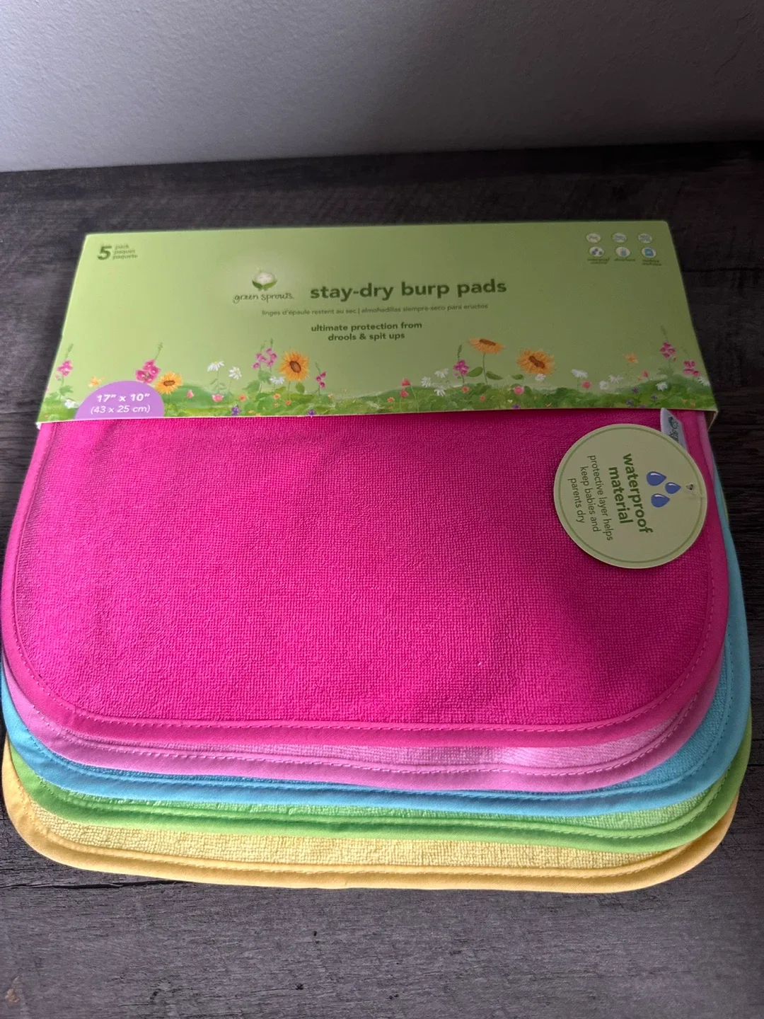 Green Sprouts Stay-Dry Burp Pads (5 pack)