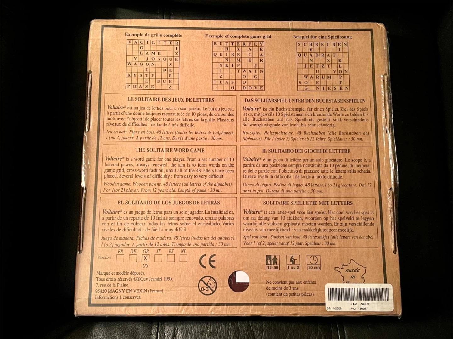 NEW Voltaire Solitaire Word Game (48 Letters) - photo 2