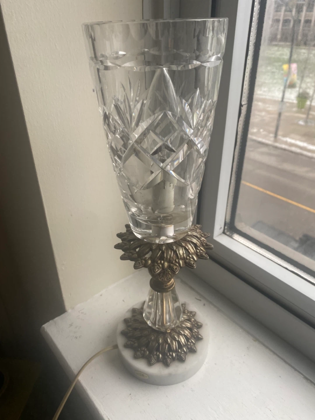 Crystal Vase Lamp
