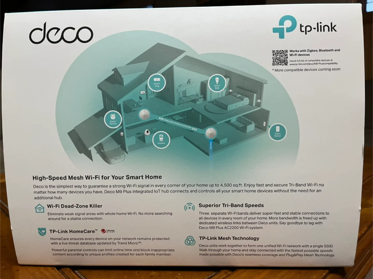 TP-Link Deco M9 Plus AC2200 Smart Home Mesh Wi-Fi System image indicator(4)