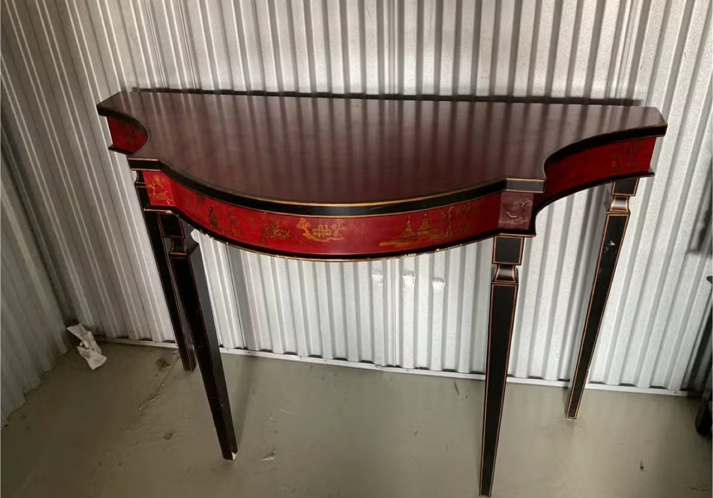 Red & Black Console Table - photo 2
