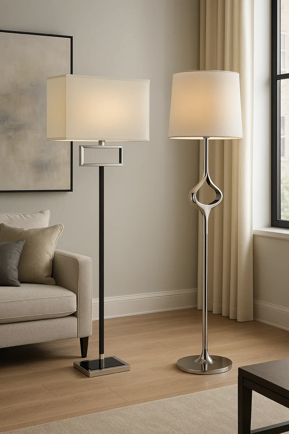 Floor Lamp - Silver Finish