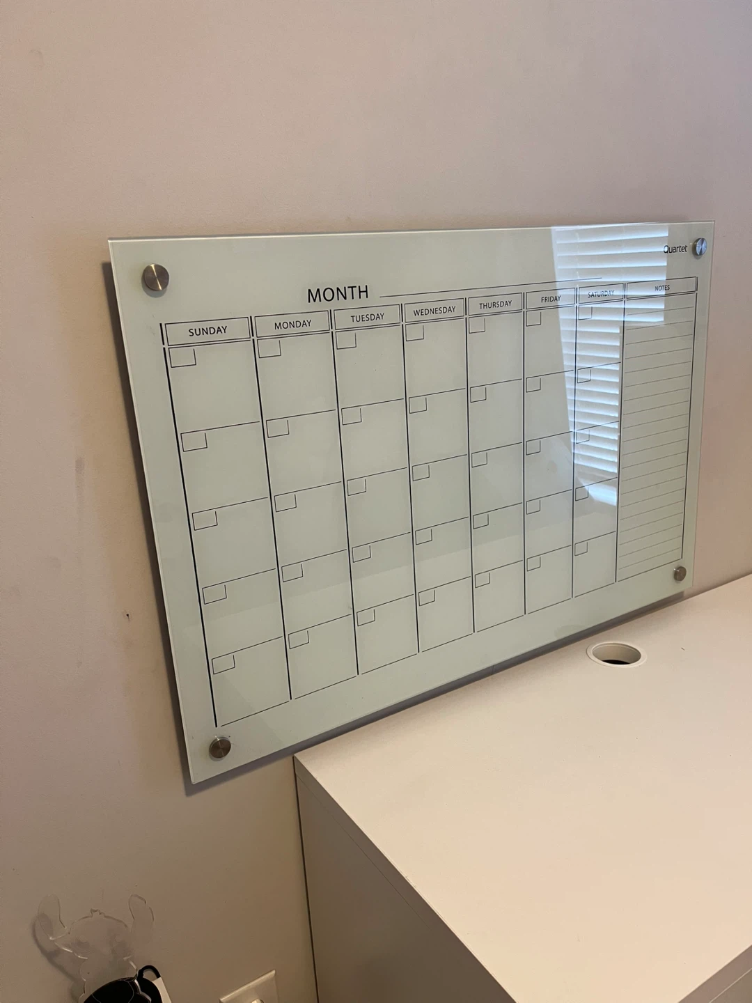 Quartet Infinity Glass Dry-Erase Calendar Board 36" x 24" - photo 2
