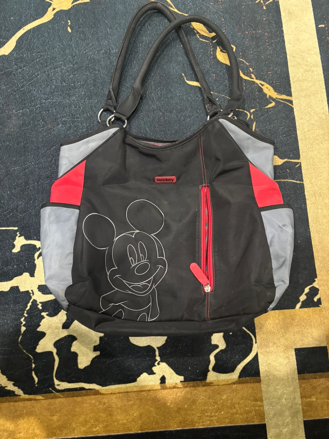 Mickey Mouse Diaper Bag - Black & Red