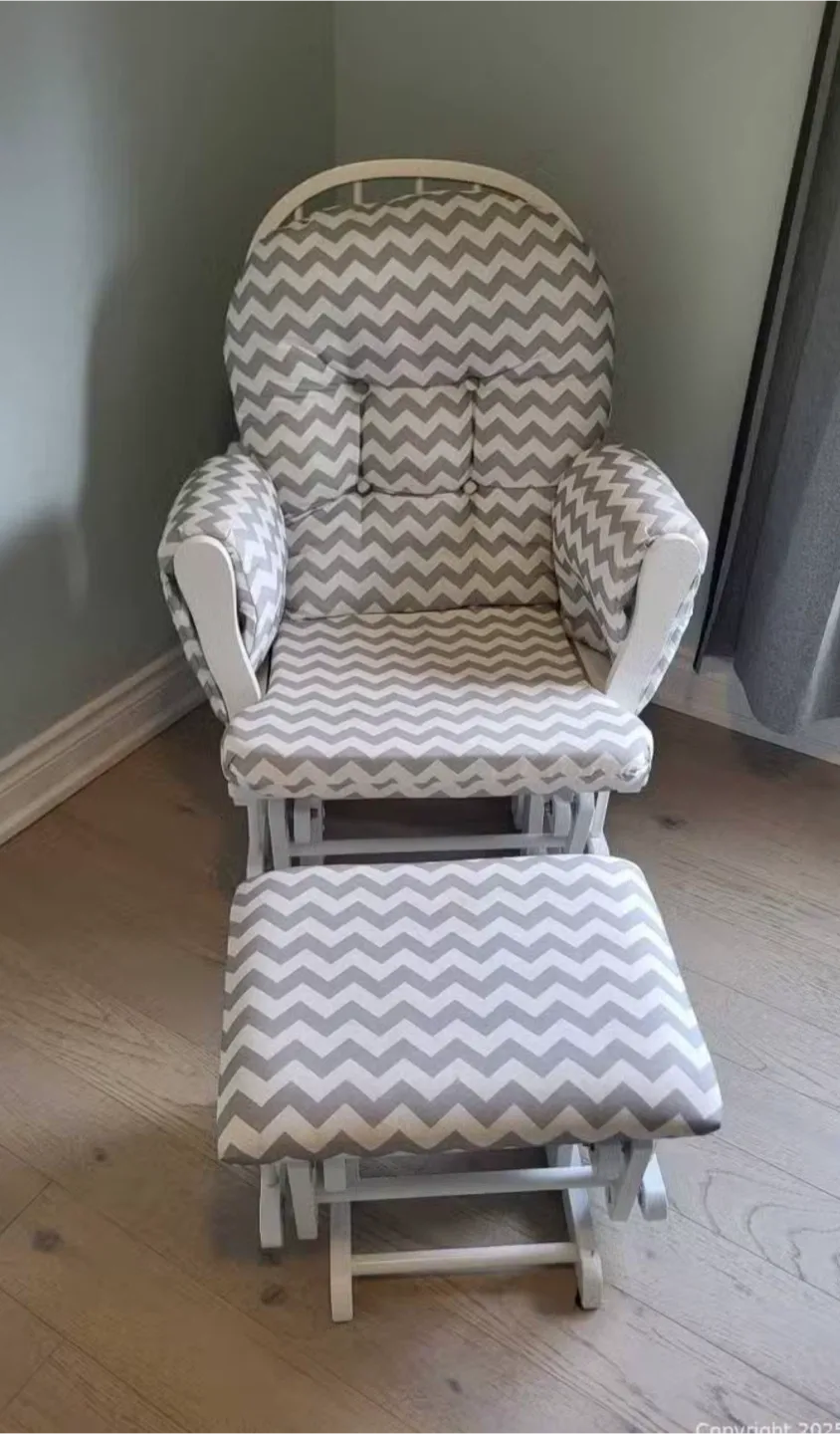 Glider Rocking Chair and Ottoman Set