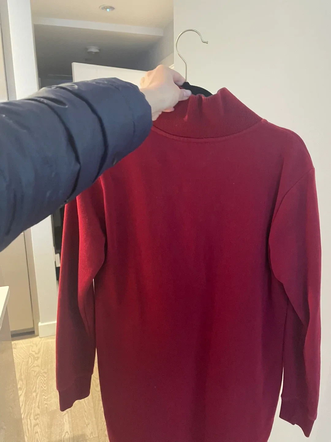 Tommy Hilfiger XS Red Quarter Zip Dress image indicator(2)