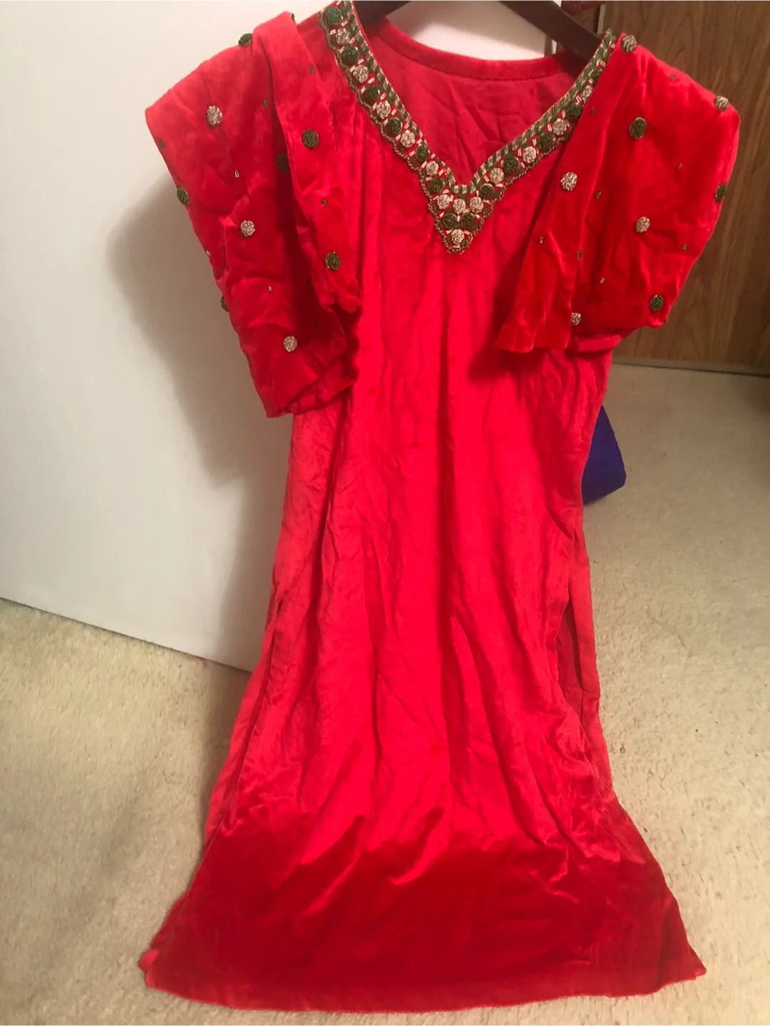 Red Embroidered Dress shirt