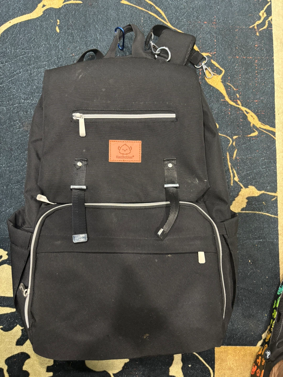 KeaBabies Black Diaper Bag Backpack