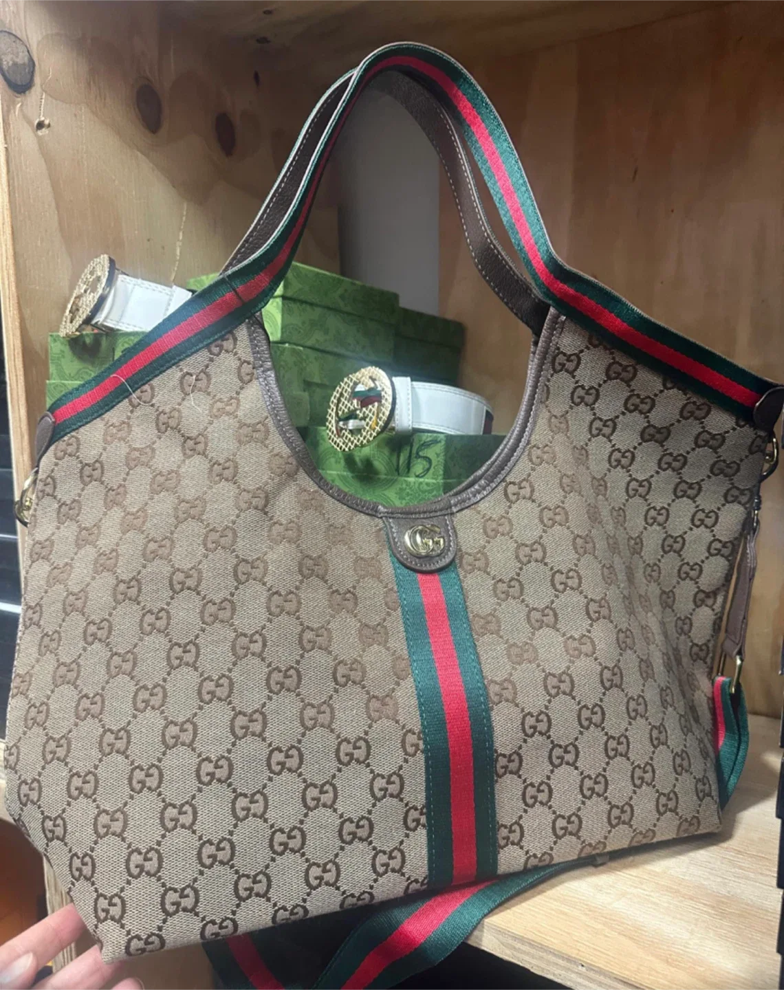 Gucci Canvas Tote Bag image indicator(4)