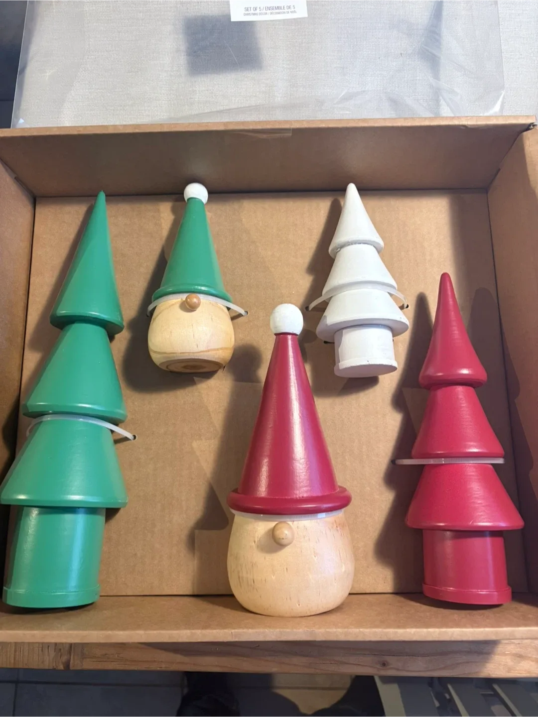 GlucksteinHome Holiday Christmas Decor Set of 5