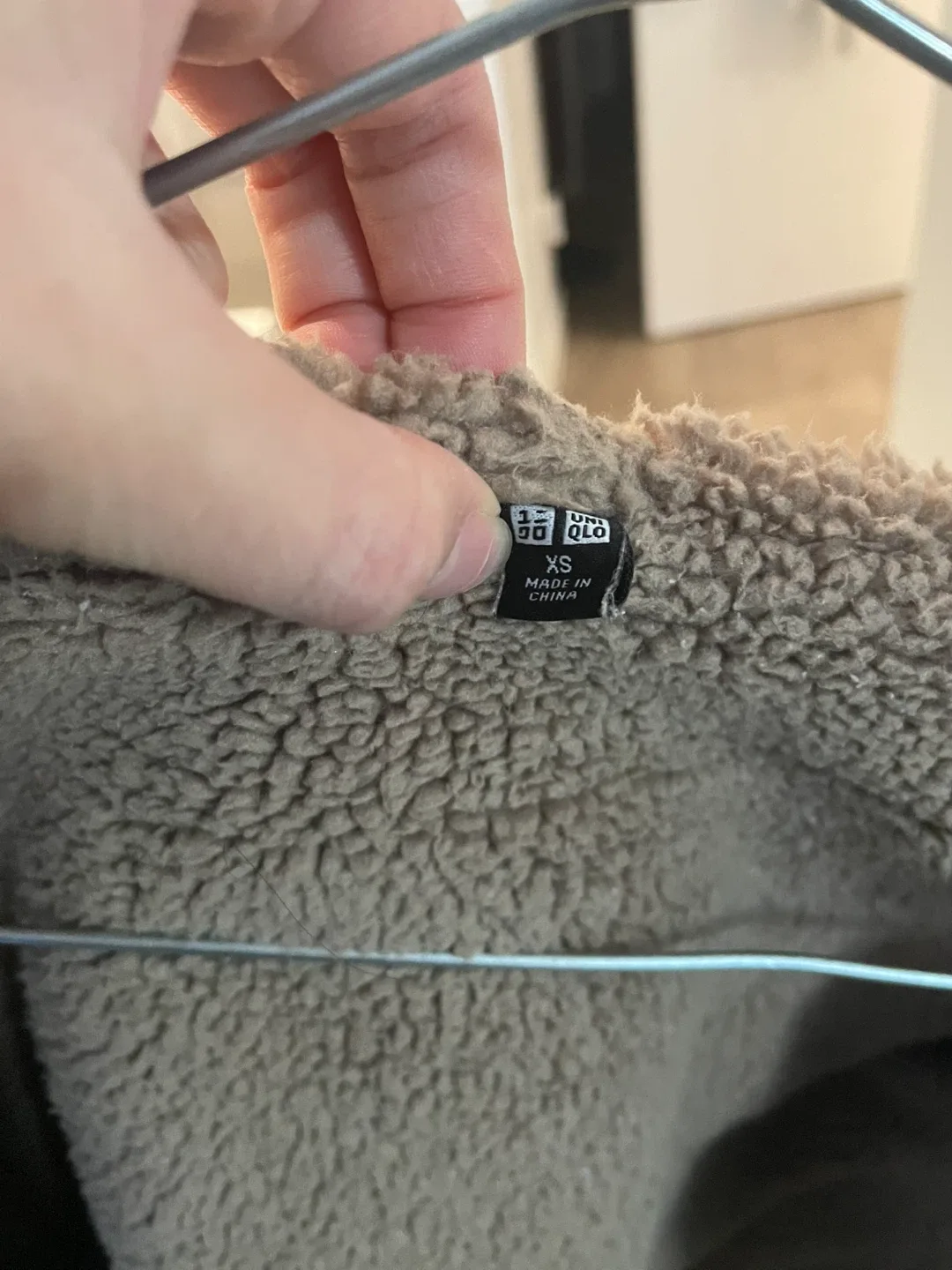 Uniqlo XS Blue Sherpa Lined Hoodie image indicator(3)